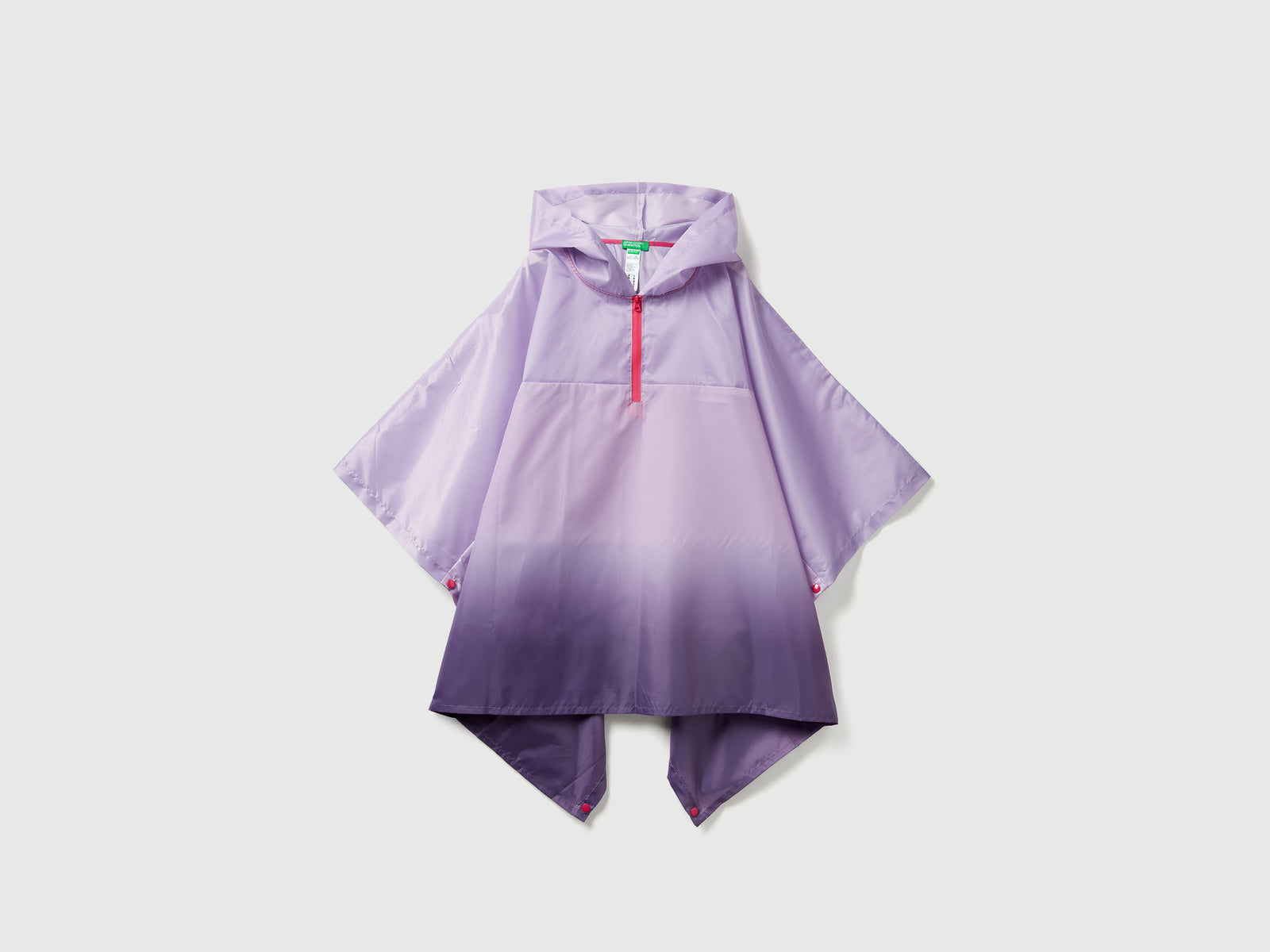 Mantella antipioggia con cappuccio da bambino lavanda | Benetton Outlet