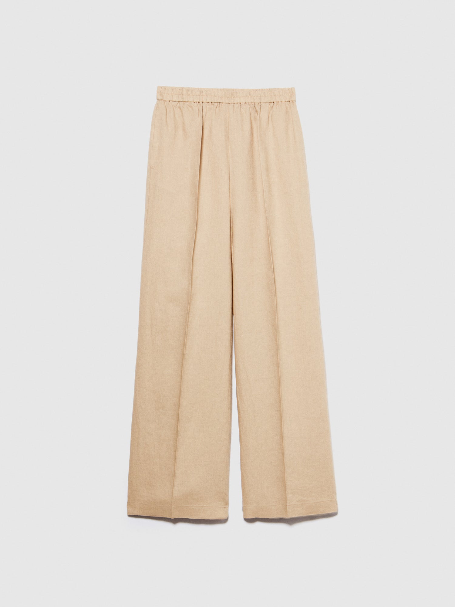Pantaloni flare fit 100% lino da donna beige | Sisley Outlet