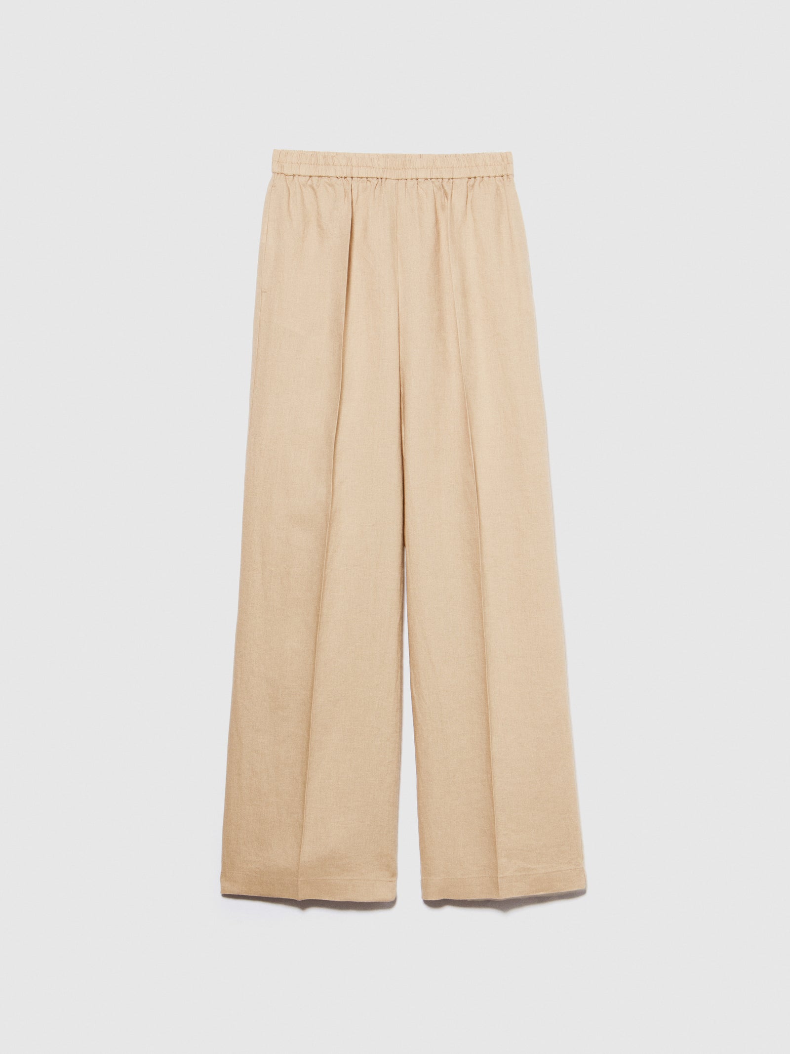 Pantaloni flare fit 100% lino da donna beige | Sisley Outlet