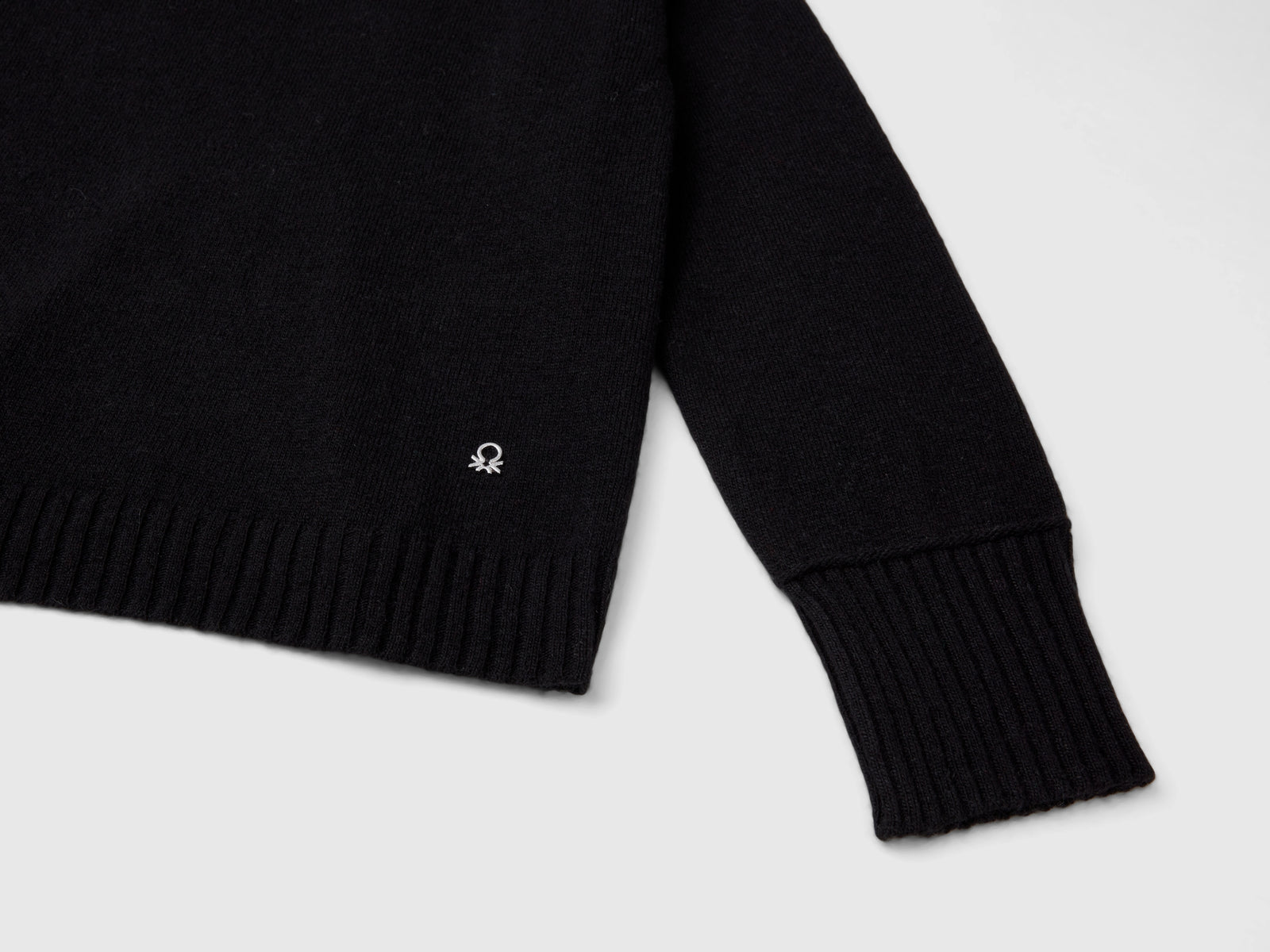 Dolcevita in misto lana da bambina nero 3 | Benetton Outlet
