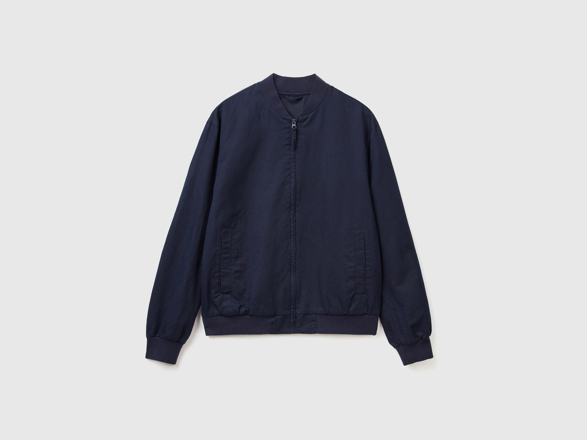 Bomber in misto lino