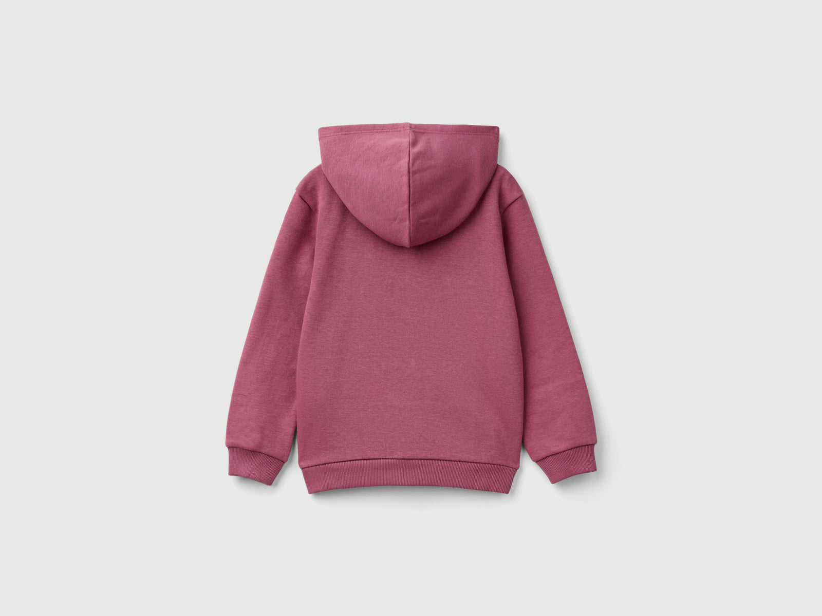 Felpa con zip e paillettes da bimba malva scuro 2 | Benetton Outlet