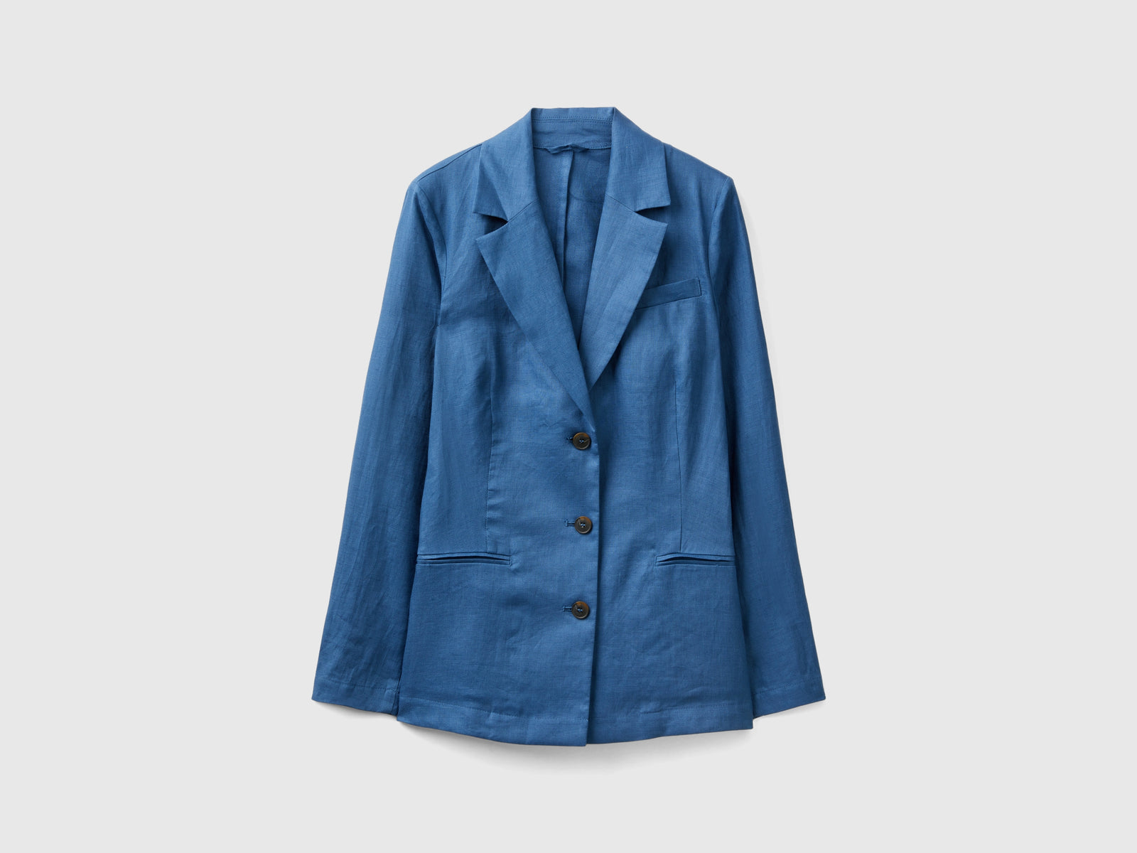 Blazer in puro lino da donna avio | Benetton Outlet