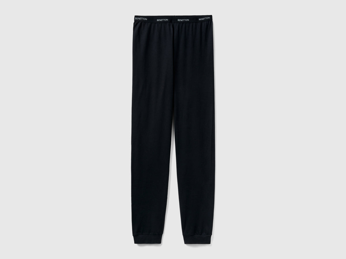 Pantaloni con elastico logato