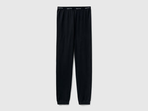 Pantaloni con elastico logato