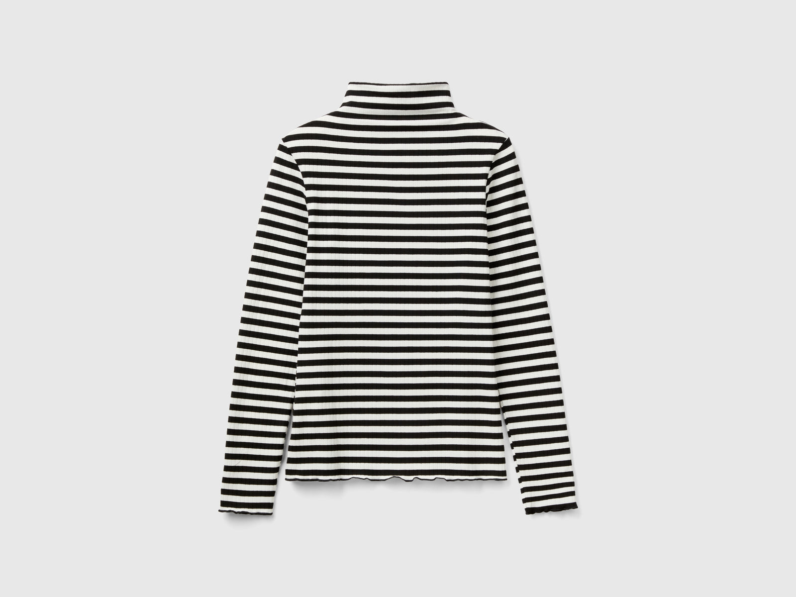 T-shirt lupetto a righe da donna multi-color 2 | Benetton Outlet