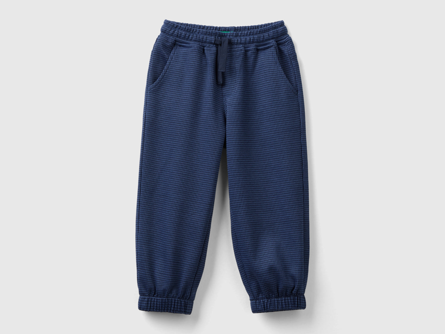 Pantaloni over fit pied de poule da bimbo blu scuro | Benetton Outlet