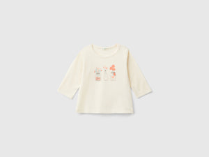 T-shirt a manica lunga in caldo cotone bio