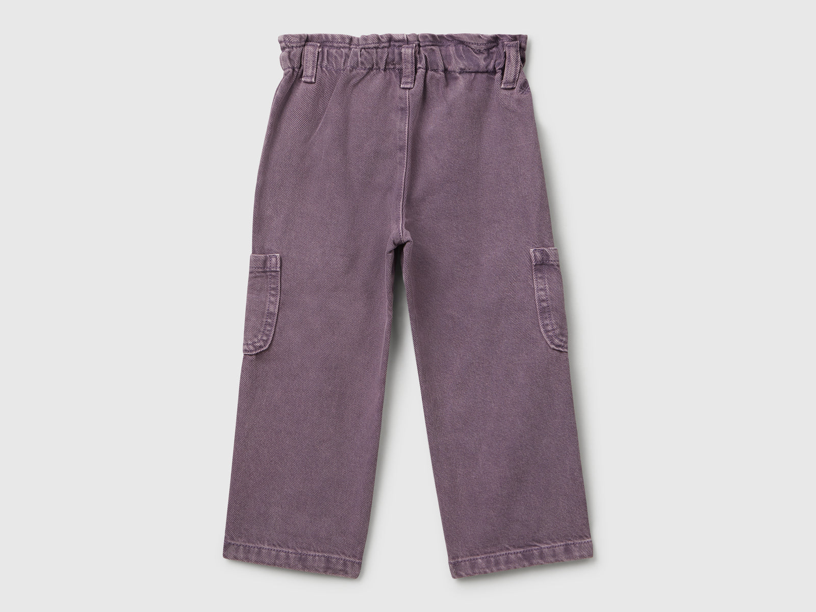 Pantaloni cargo in cotone da bimba malva 2 | Benetton Outlet