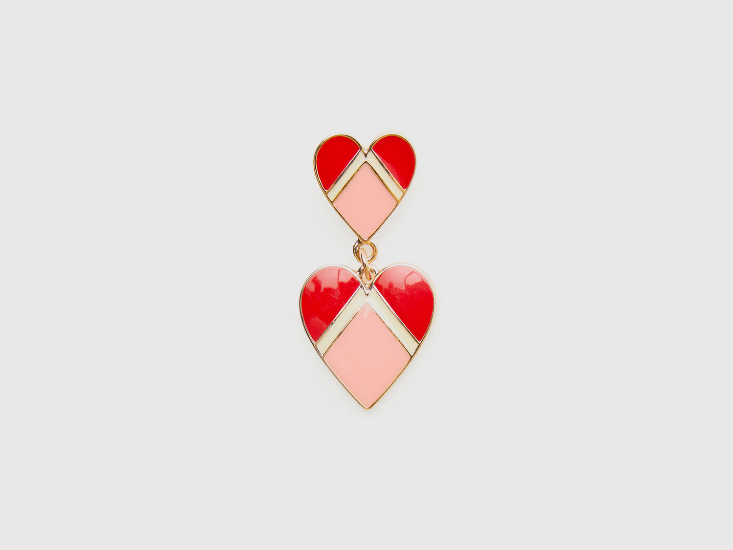Orecchini con pendente cuore da donna rosa | Benetton Outlet