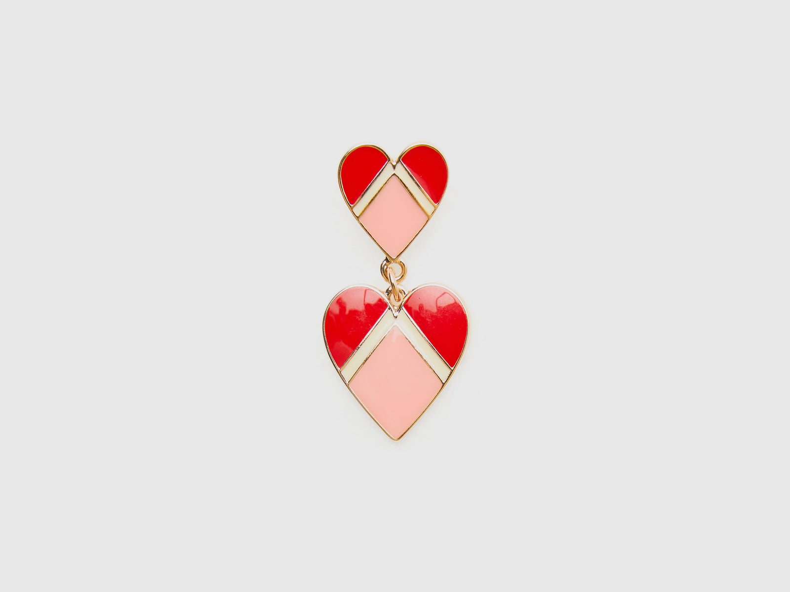 Orecchini con pendente cuore da donna rosa | Benetton Outlet