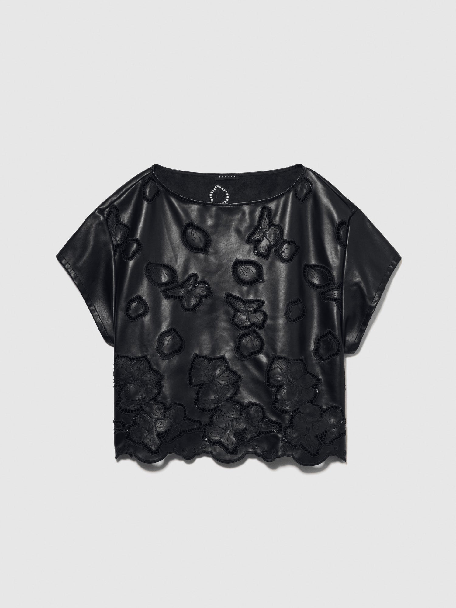 Blusa con ricami da donna nero | Sisley Outlet