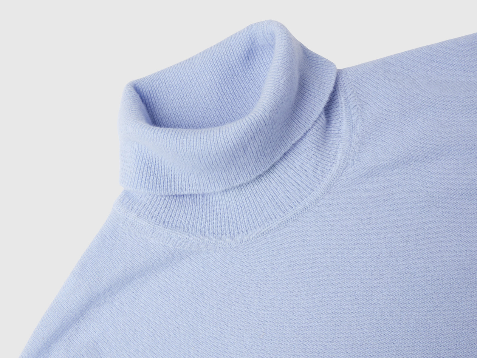 Dolcevita carta da zucchero in pura lana Merino da uomo azzurro 3 | Benetton Outlet