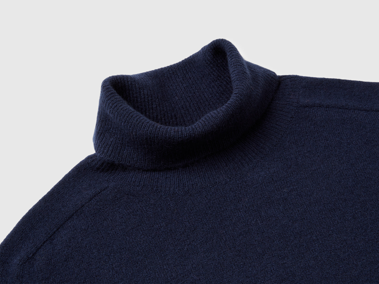 Dolcevita in misto lana stretch da donna blu scuro 3 | Benetton Outlet