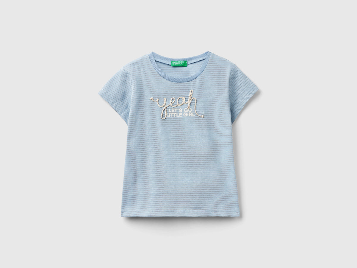 T-shirt con ricamo in corda