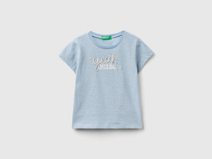 T-shirt con ricamo in corda