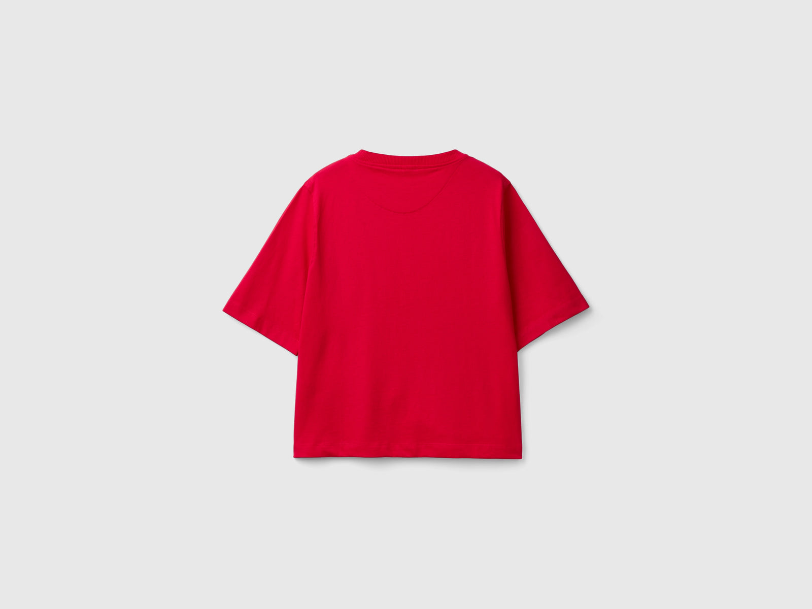 T-shirt boxy fit 100% cotone da donna rosso 2 | Benetton Outlet