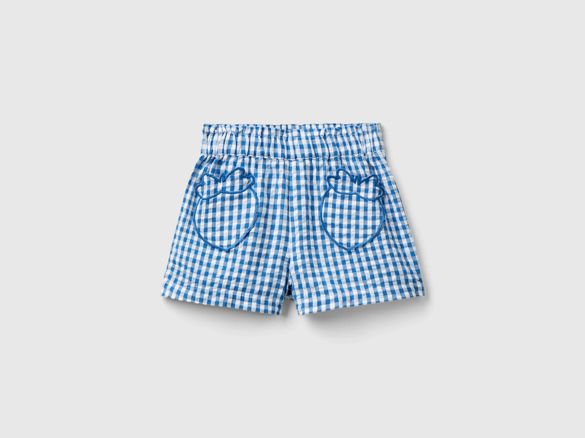 Bermuda vichy con tasche frutta
