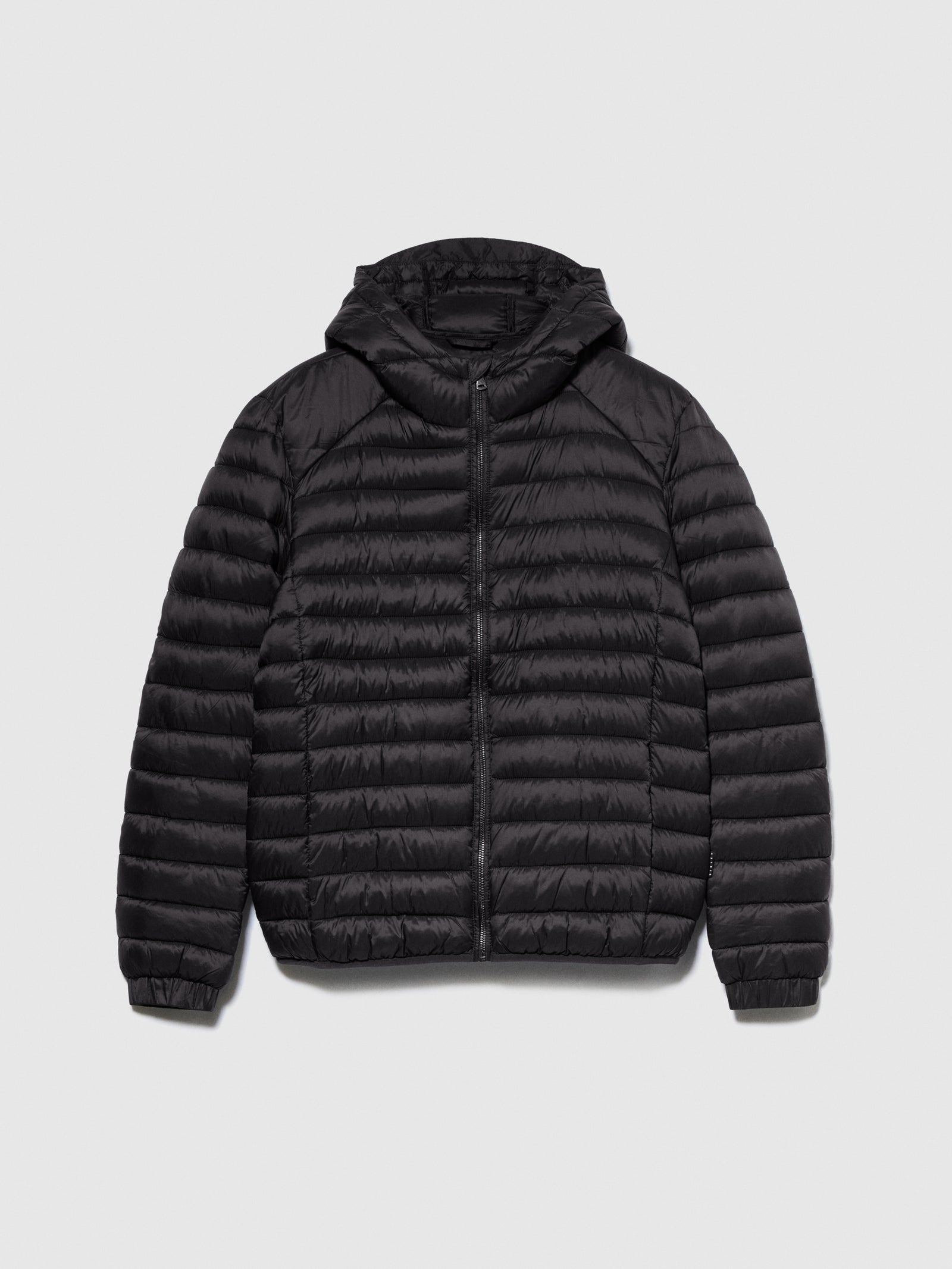 Giubbotto imbottito con cappuccio da uomo nero | Sisley Outlet