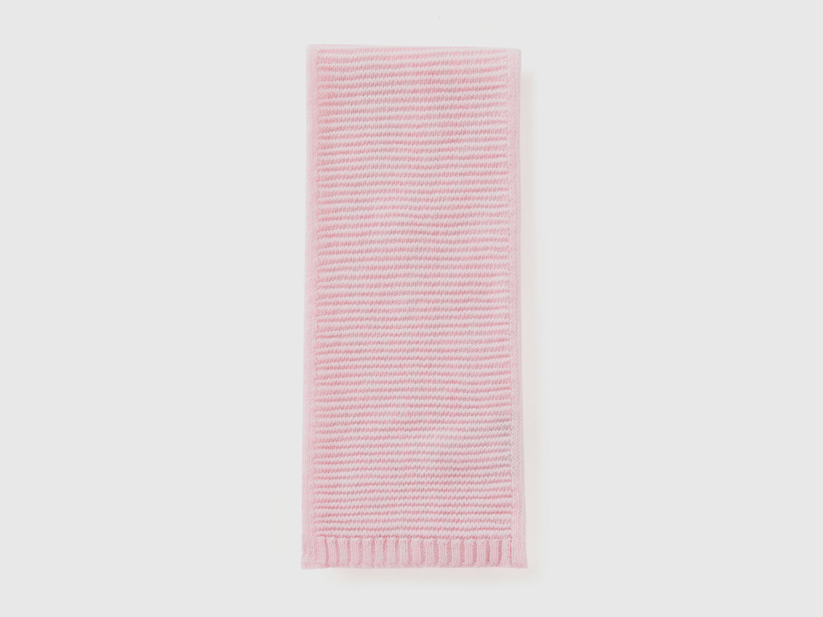Sciarpa lavorata in misto lana stretch da bimbo rosa 2 | Benetton Outlet
