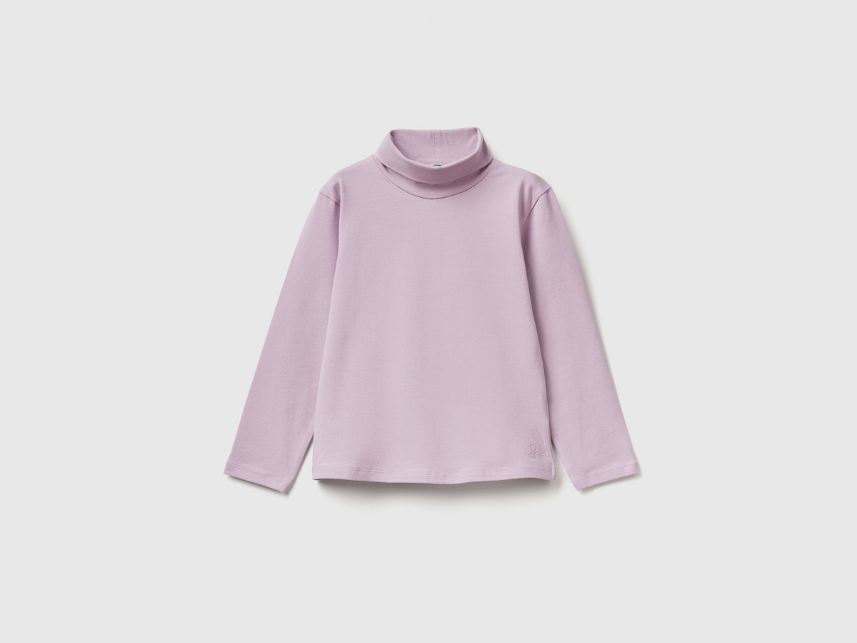 T-shirt lupetto in cotone stretch