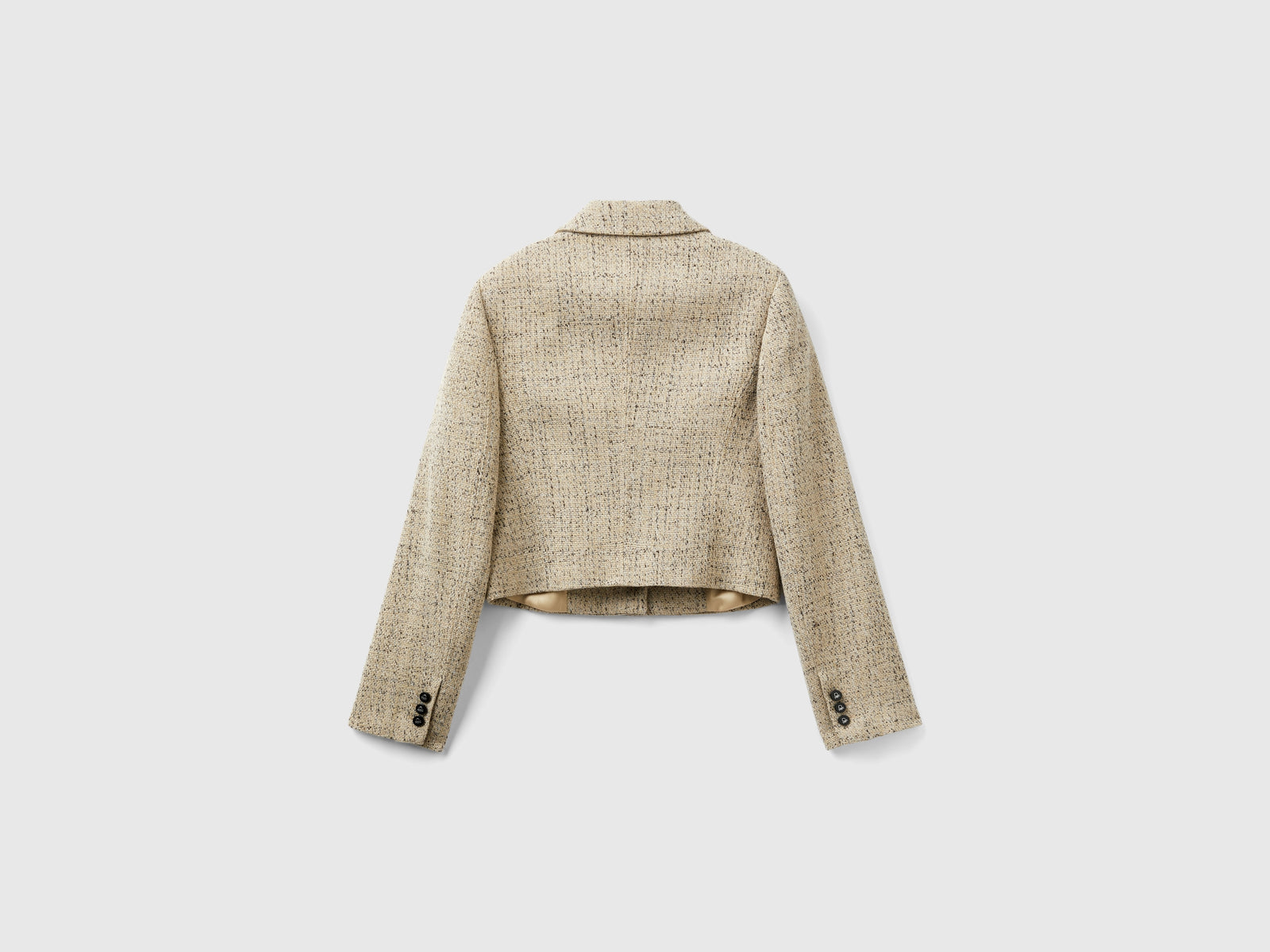 Blazer cropped in tweed da donna beige 2 | Benetton Outlet