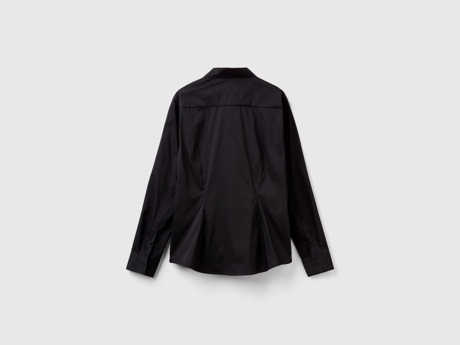 Camicia in misto cotone stretch da donna nero 2 | Benetton Outlet