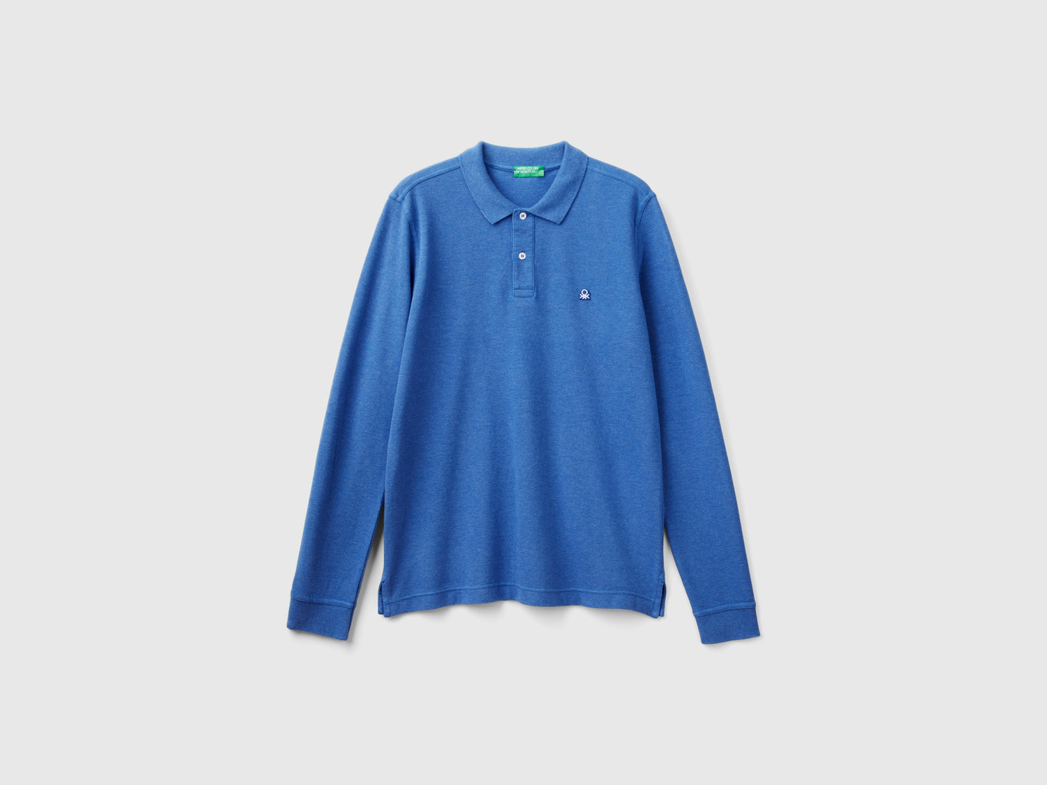 Polo mélange in cotone bio da uomo avio | Benetton Outlet