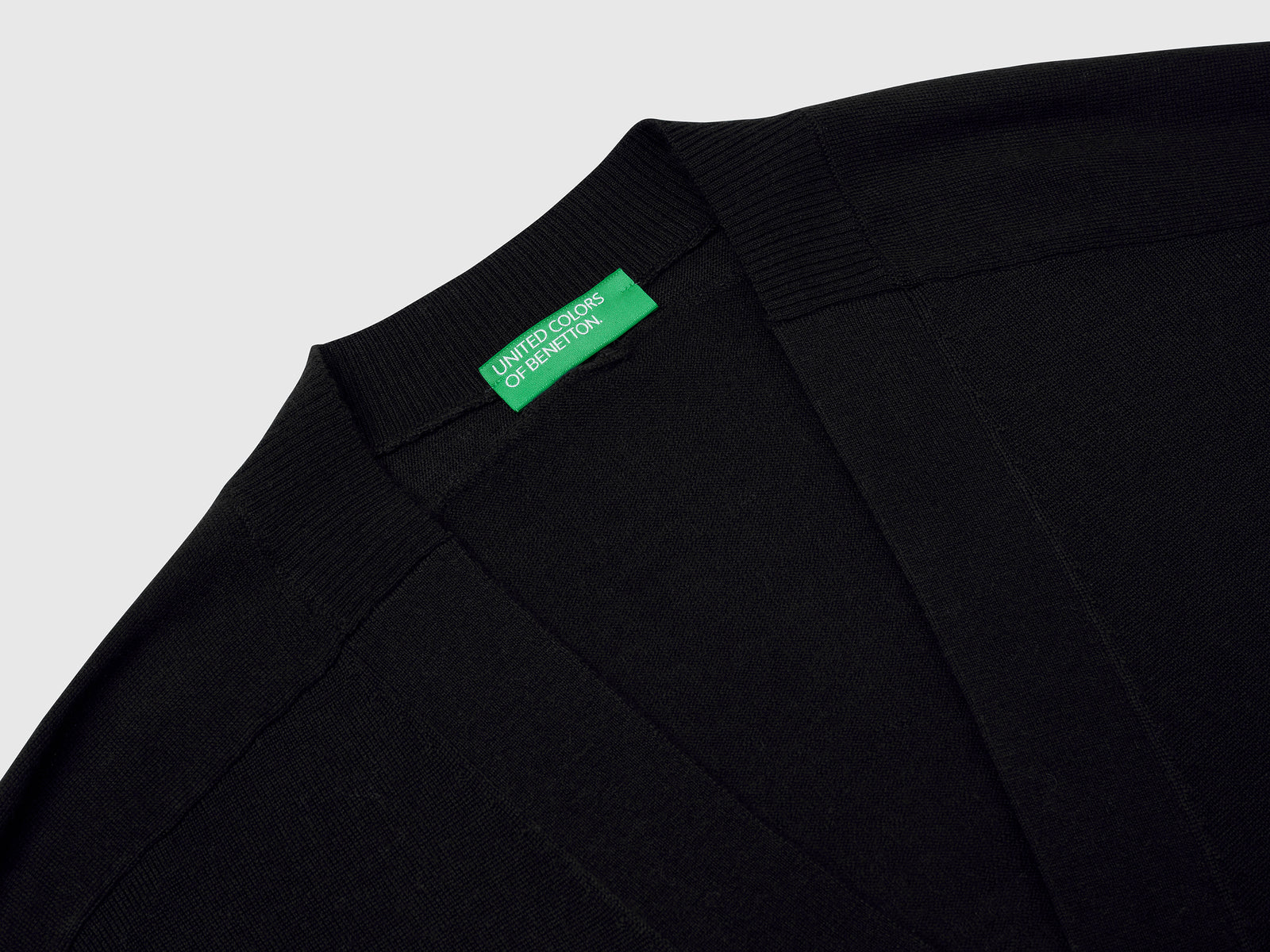 Cardigan in pura lana Merino da donna nero 3 | Benetton Outlet