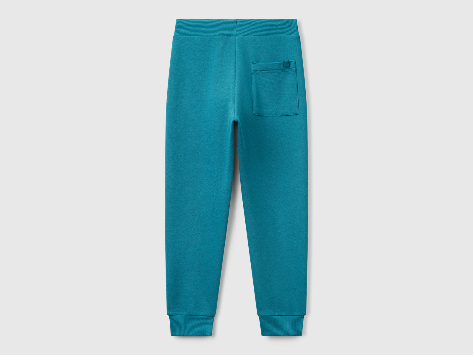 Pantaloni sportivi con coulisse da bambino verde ottanio 2 | Benetton Outlet