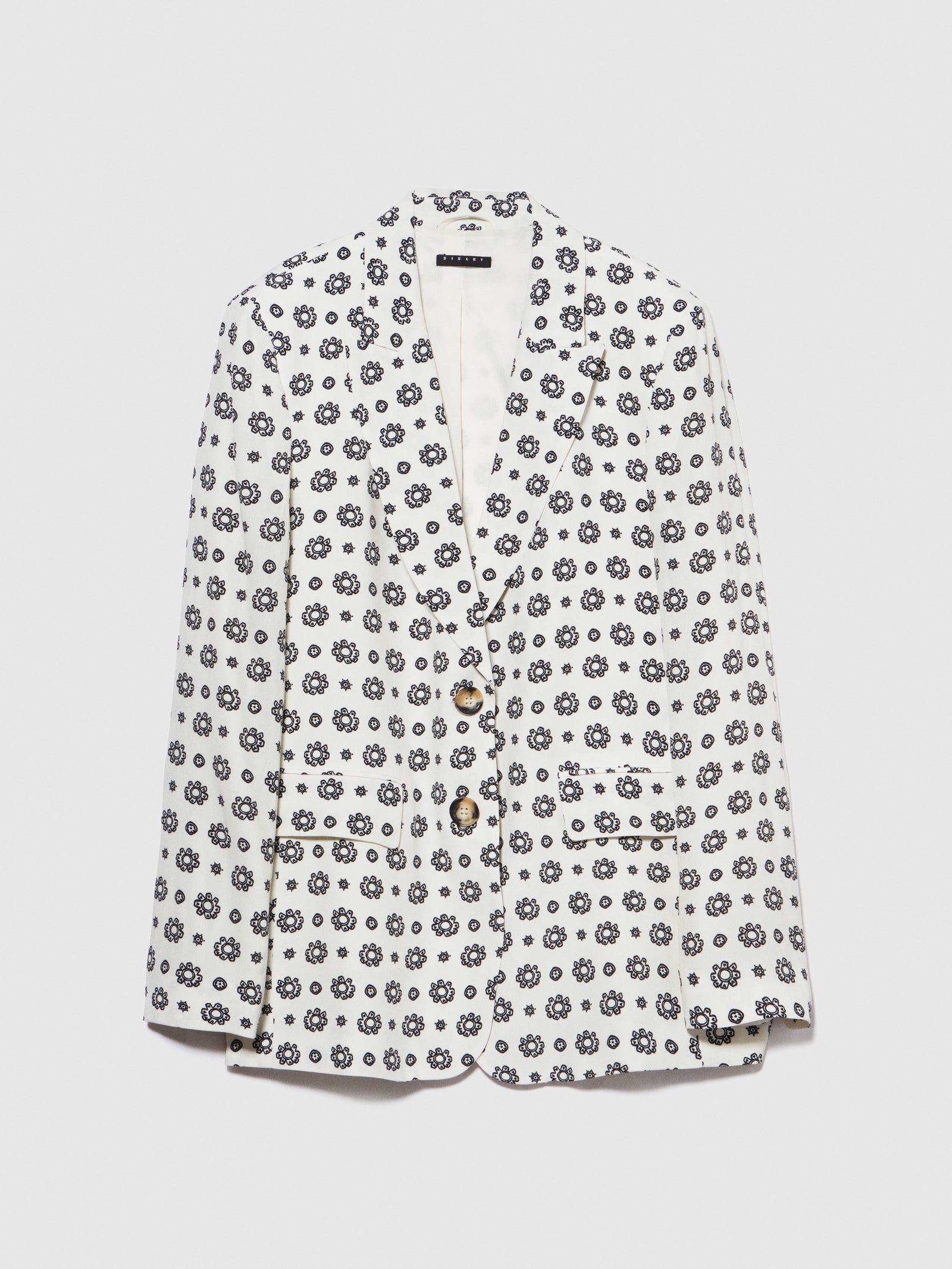 Blazer stampato da donna bianco panna | Sisley Outlet