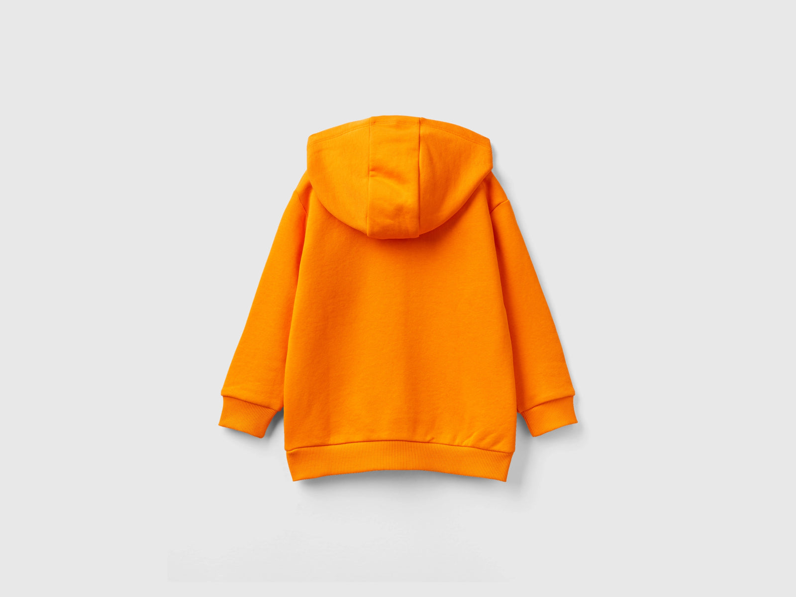 Calda felpa stampata con cappuccio da bimbo arancione 2 | Benetton Outlet