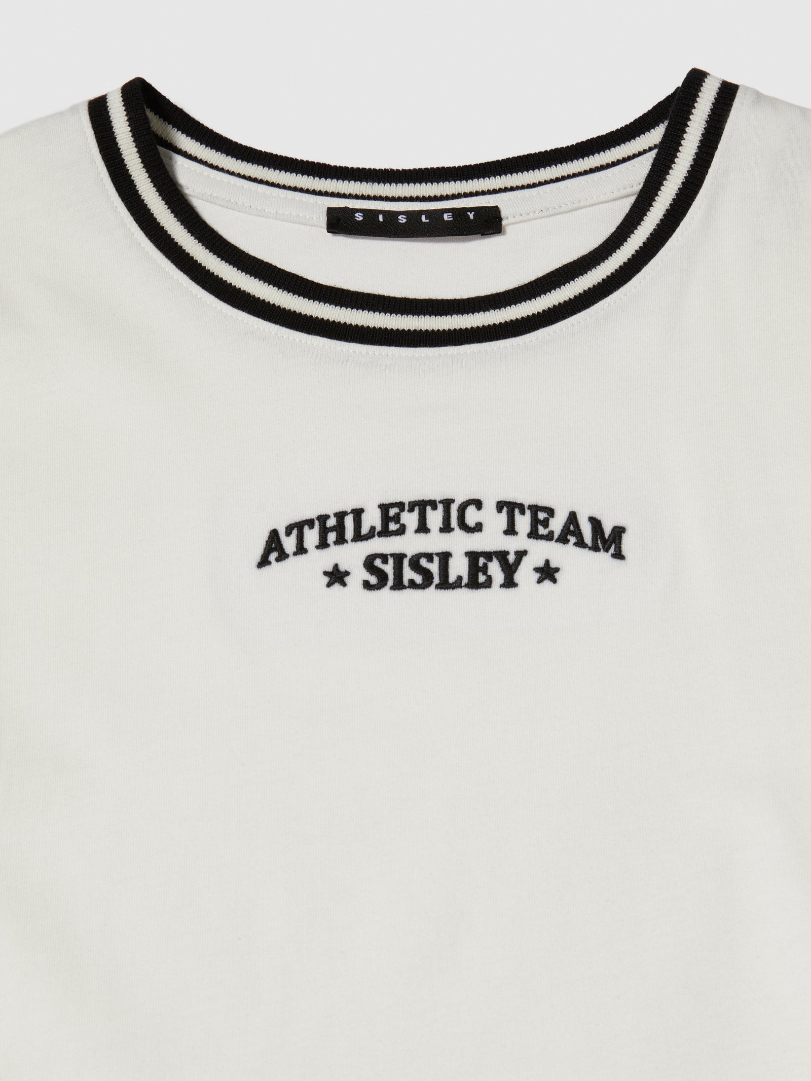 T-shirt con ricamo da bambina bianco 2 | Sisley young Outlet