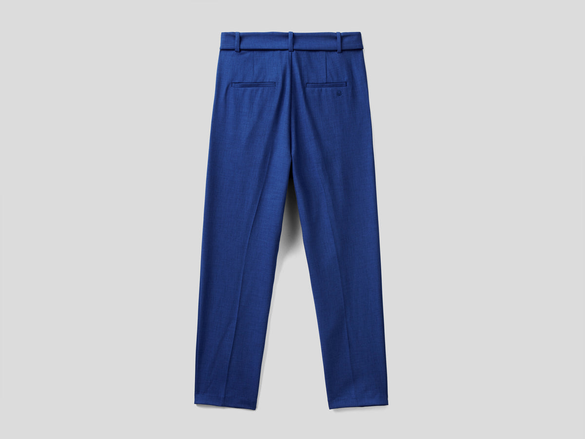 Pantaloni a vita alta con cintura