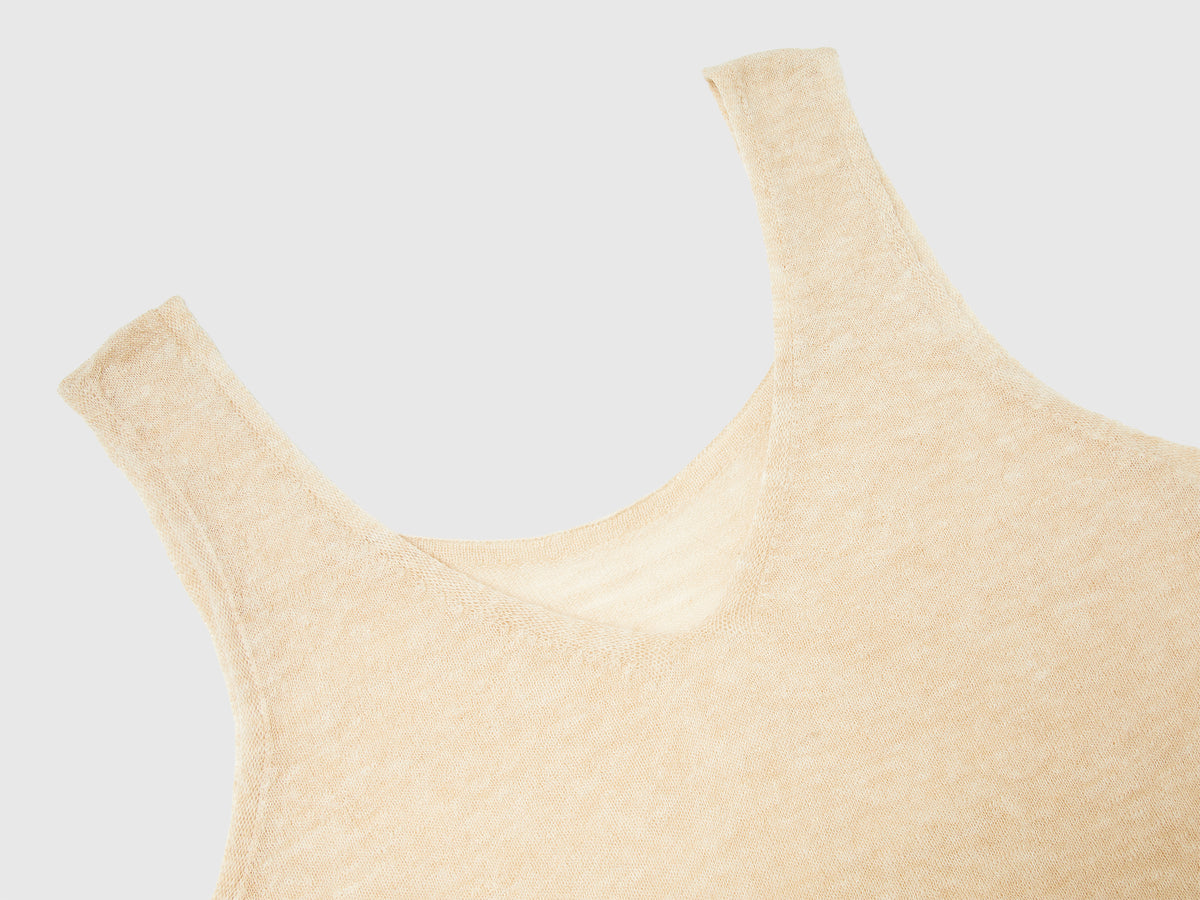Canotta reversibile in misto alpaca