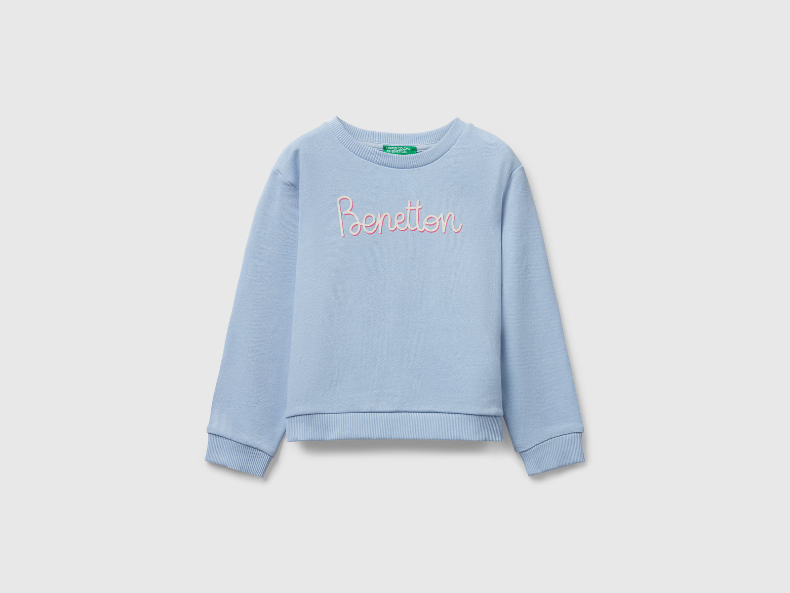 Felpa con stampa glitter da bimba azzurro | Benetton Outlet