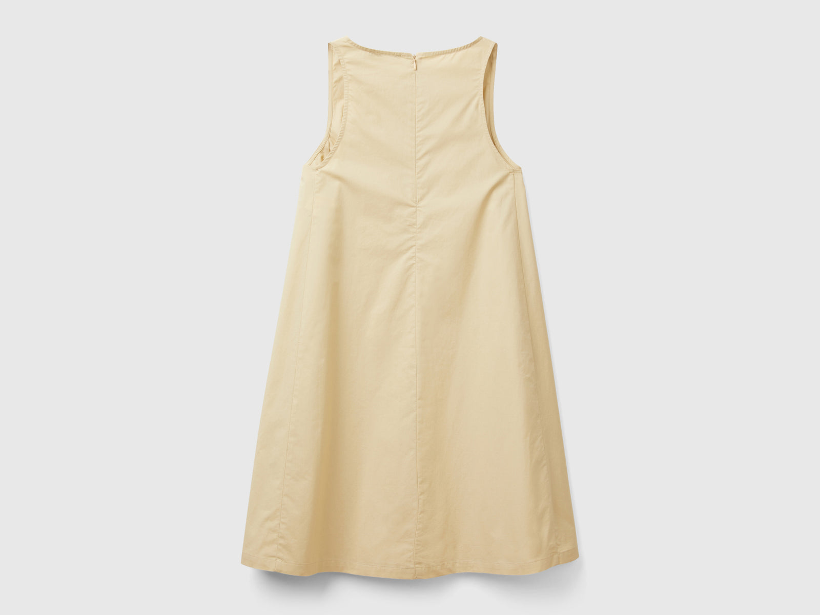Abito smanicato a trapezio da donna beige 2 | Benetton Outlet