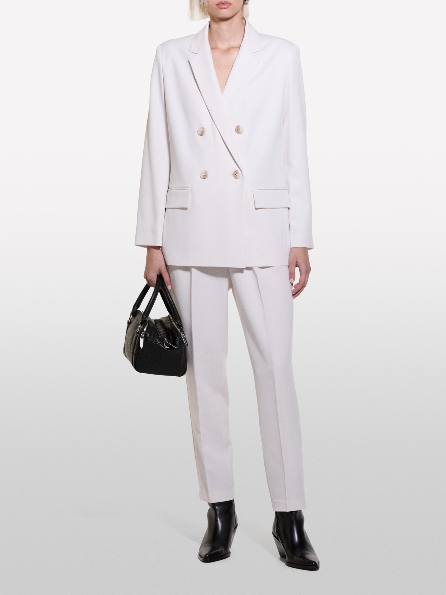 Double-breasted blazer da donna bianco panna | Sisley Outlet