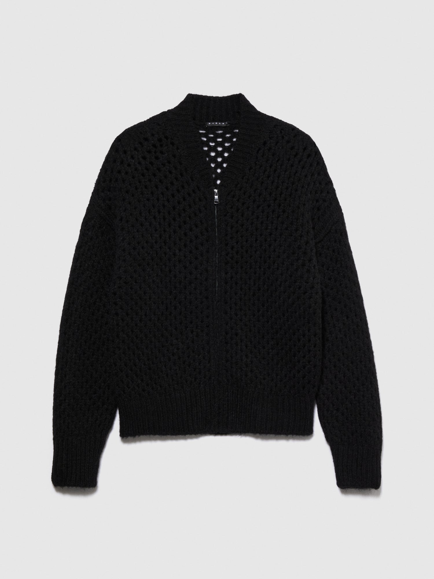 Cardigan bomber fit da donna nero | Sisley Outlet