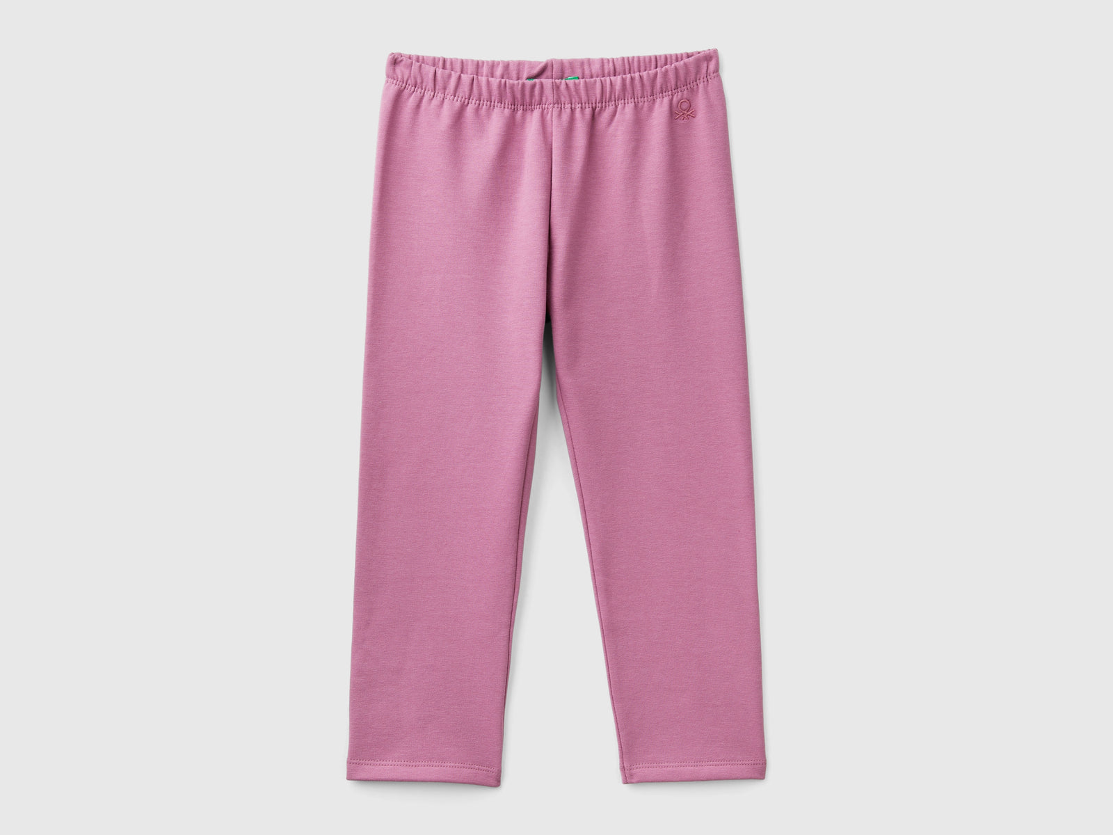 Leggings in felpa calda da bimba malva scuro | Benetton Outlet