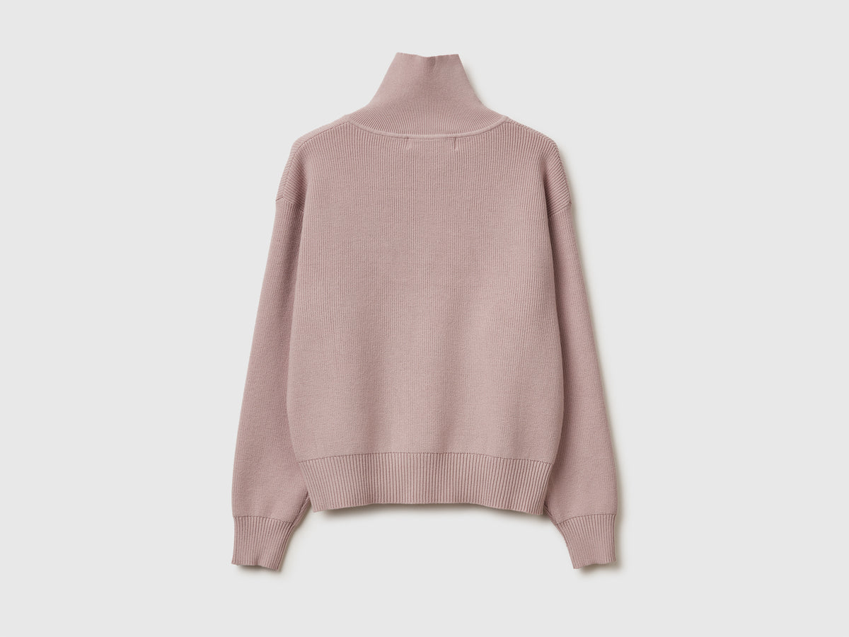 Maglione con mezza zip