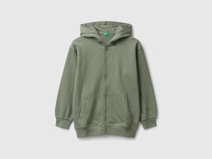 Felpa over fit con zip