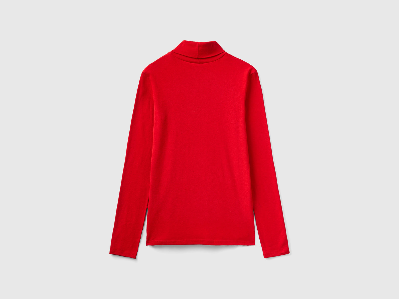 T-shirt a manica lunga con collo alto da donna rosso 2 | Benetton Outlet