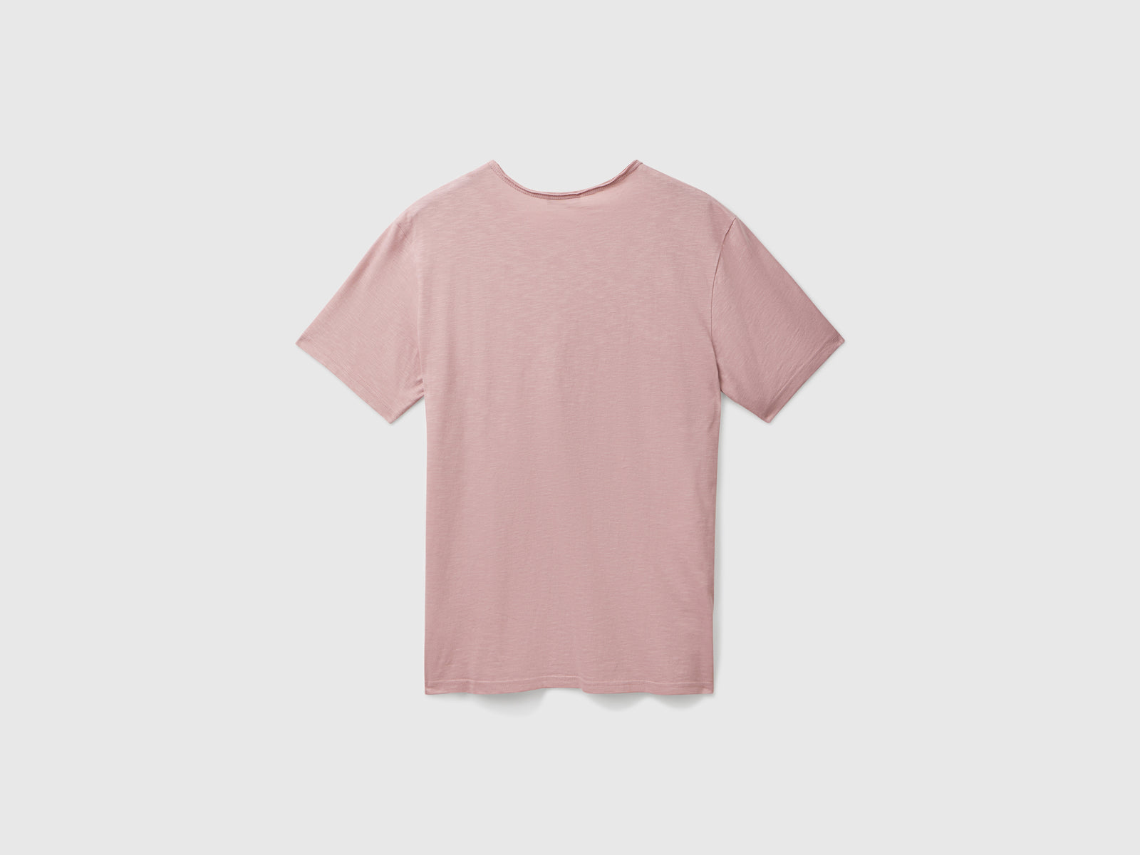 T-shirt in cotone fiammato da uomo malva 2 | Benetton Outlet