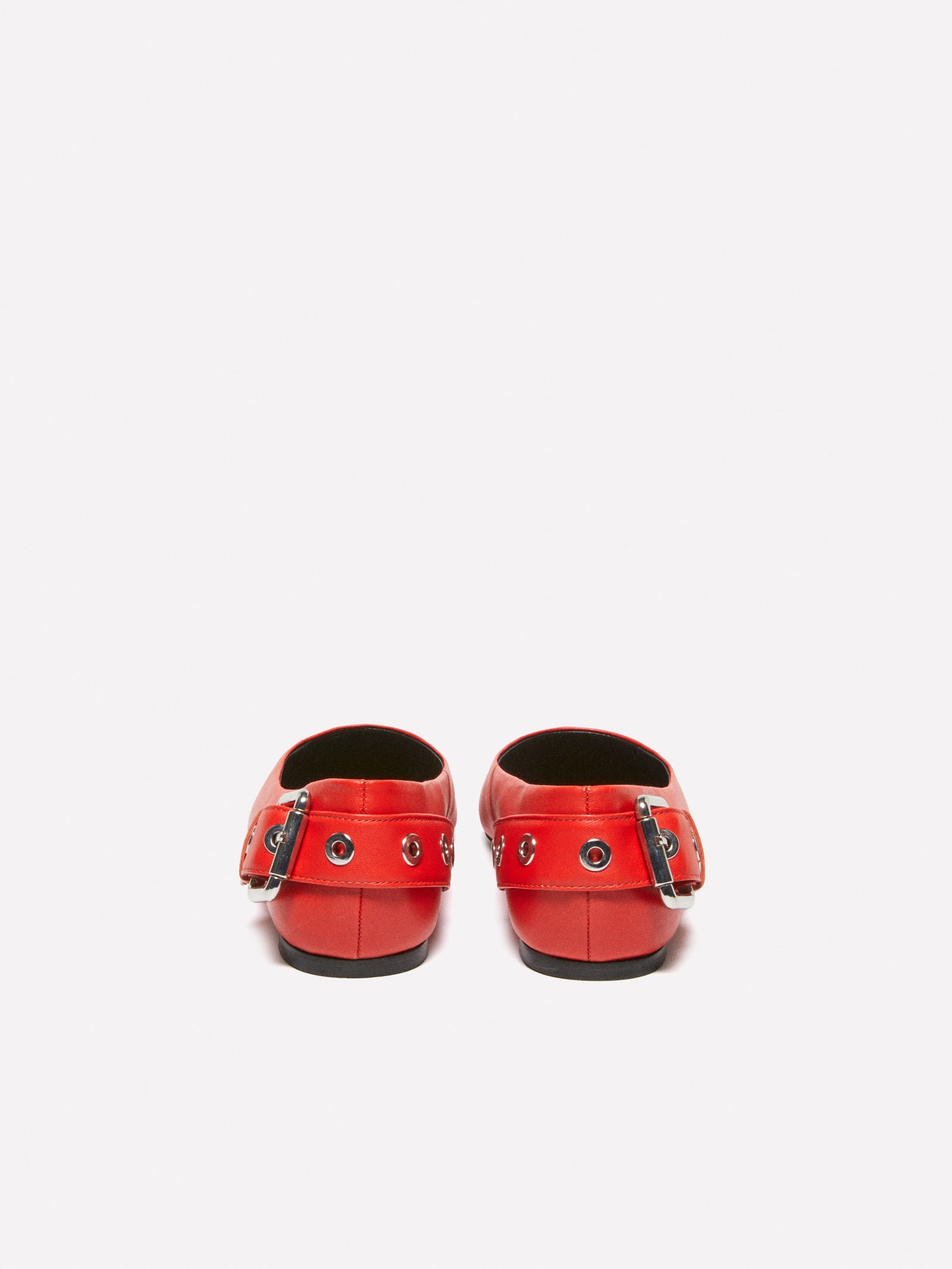 Ballerine rosse in pelle con fibbia da donna rosso 2 | Sisley Outlet
