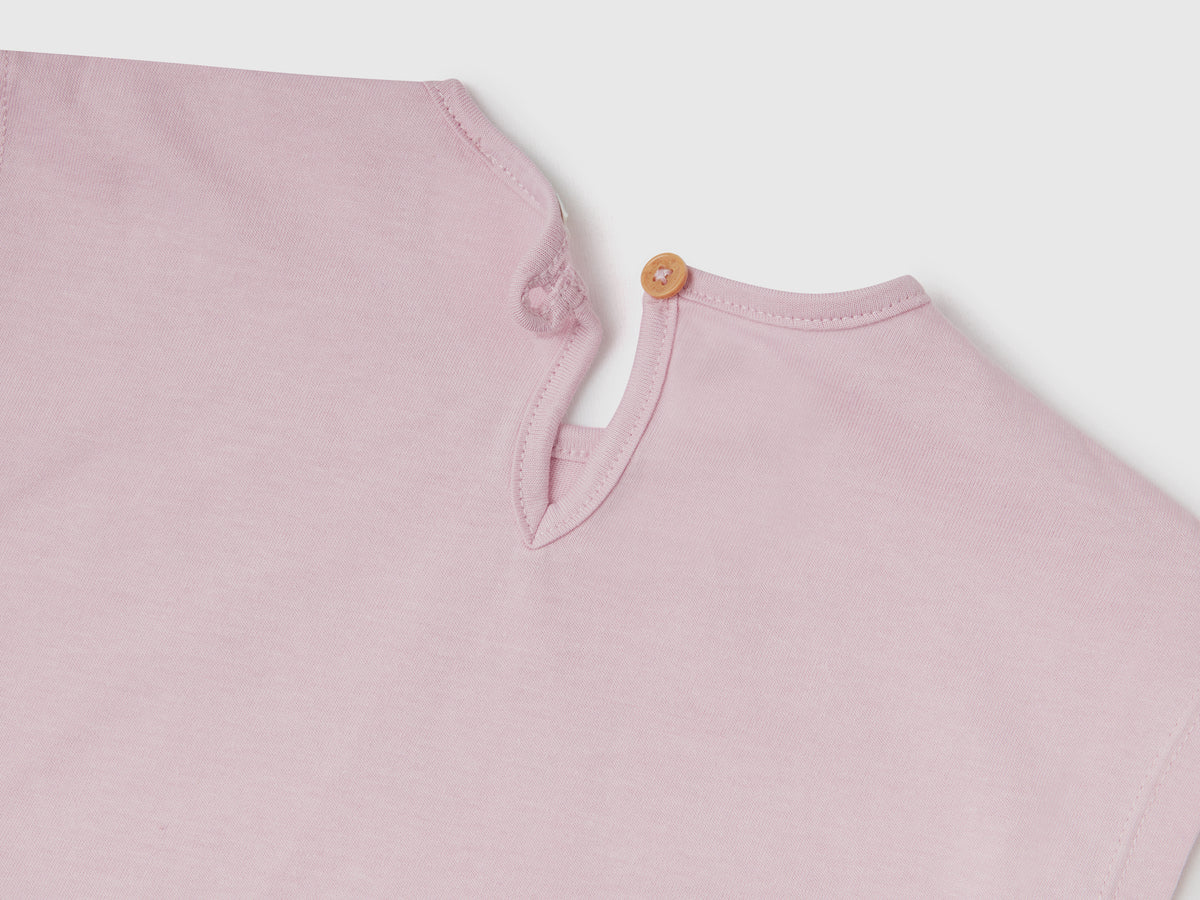 T-shirt girocollo a manica corta in puro cotone