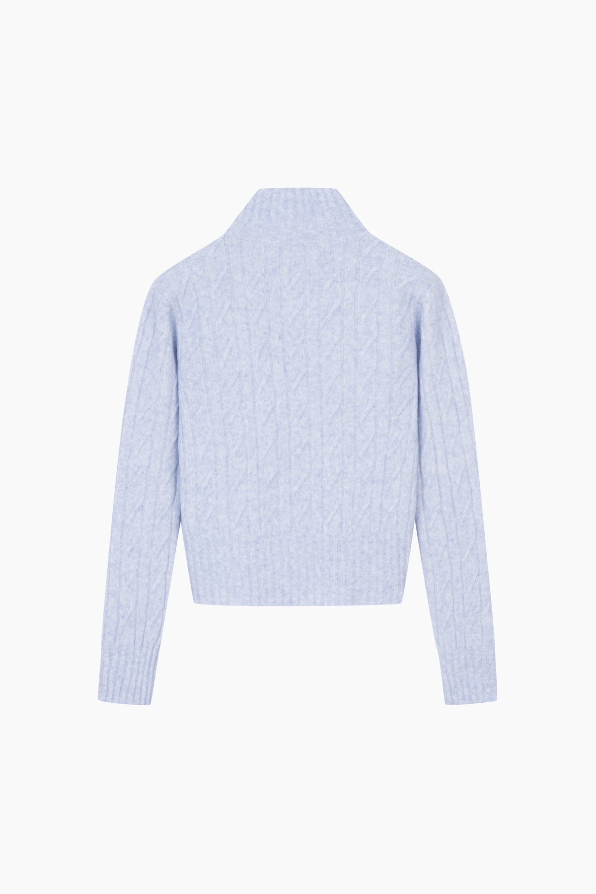 Maglia con trecce a collo alto