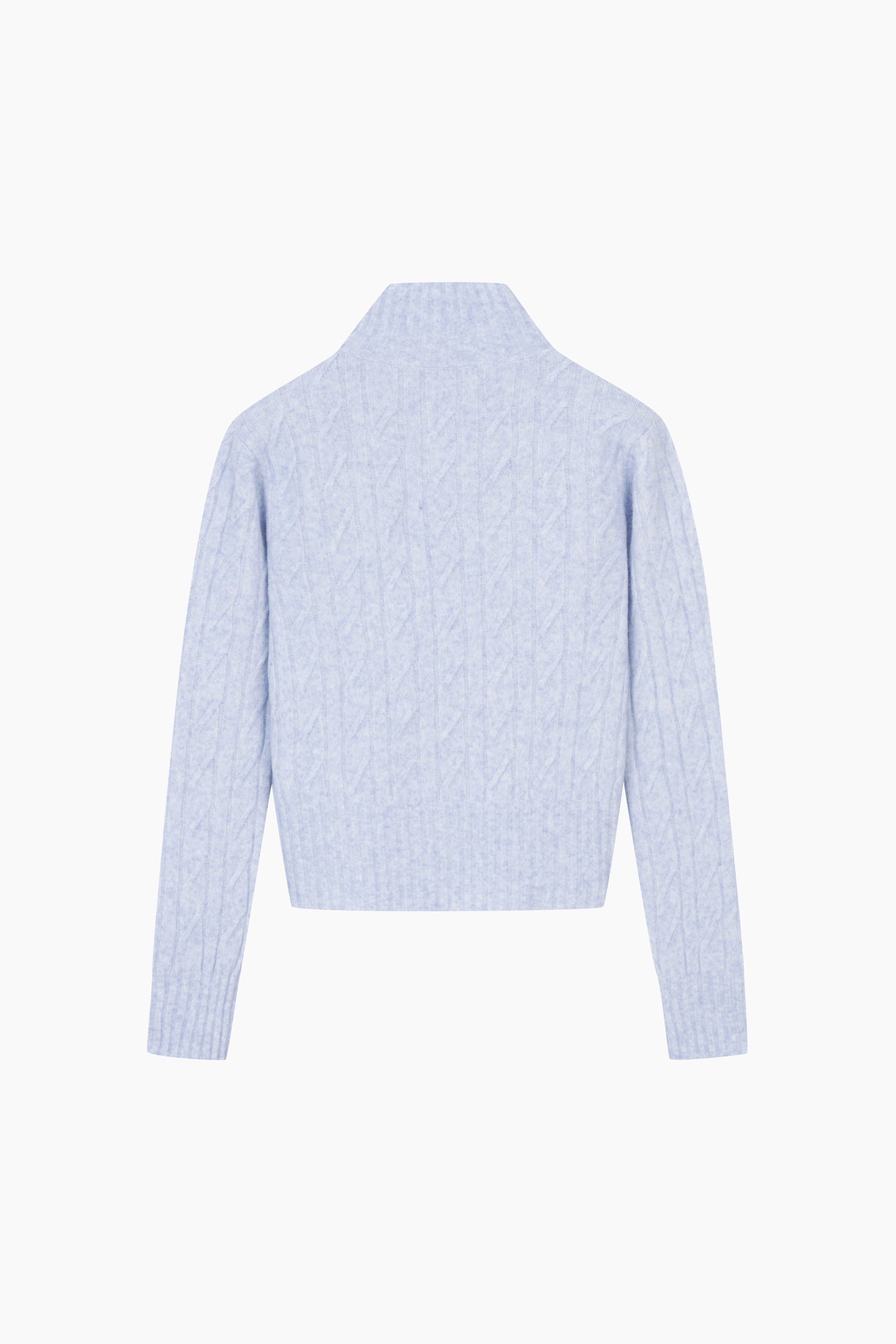 Maglia con trecce a collo alto da donna azzurro 2 | Sisley Outlet