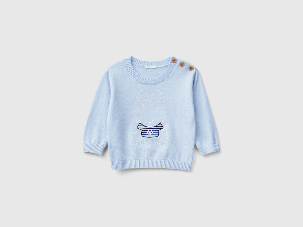 Maglia in misto lana con ricamo