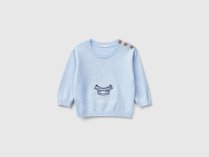 Maglia in misto lana con ricamo